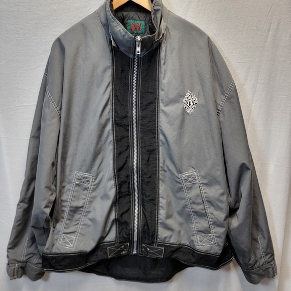 90s Y2k Japanese Barrel Roll Jacket Skater Punk Emo XL Measurements In Details